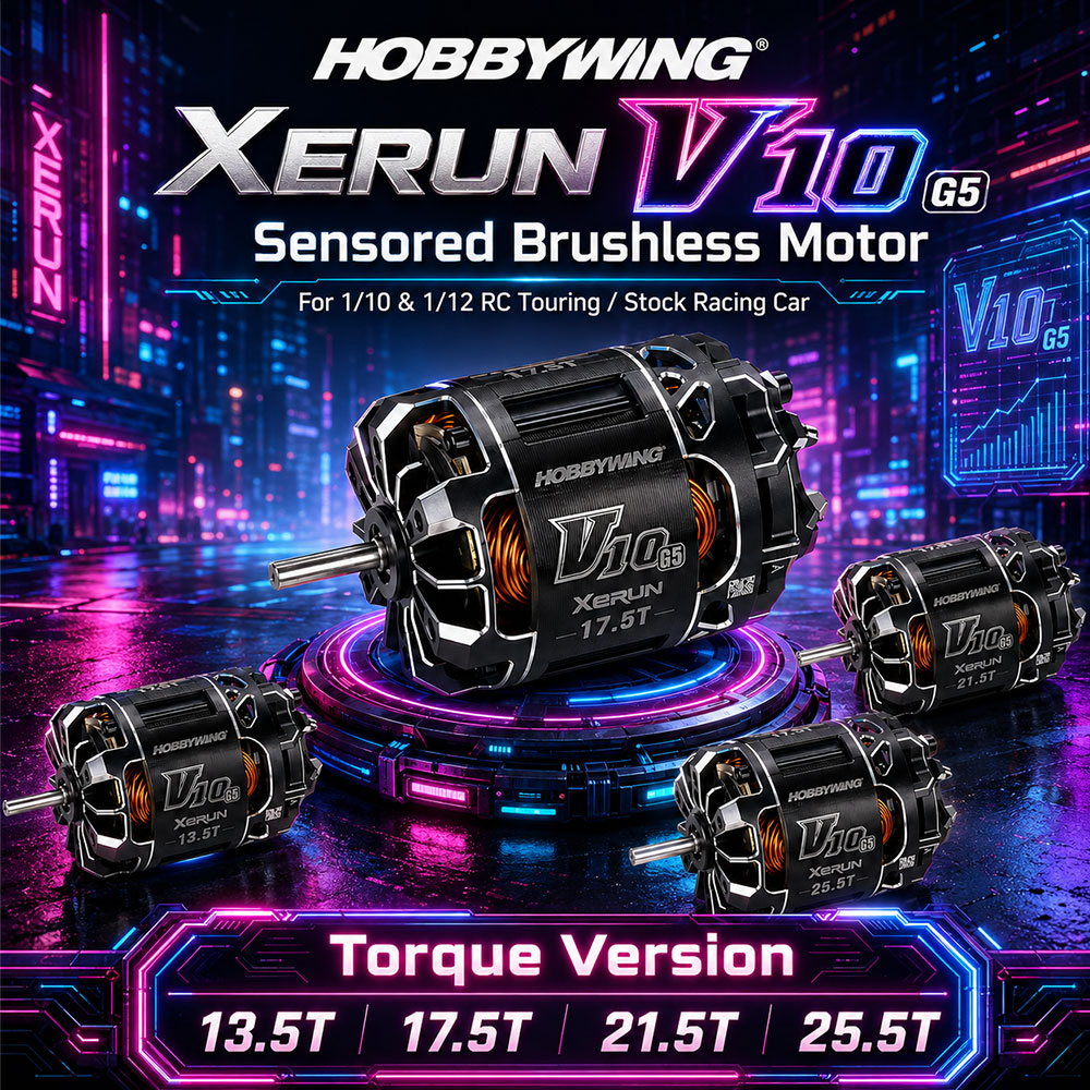 Rc Hobby World - Бесщеточный двигатель HOBBYWING XERUN V10 G5