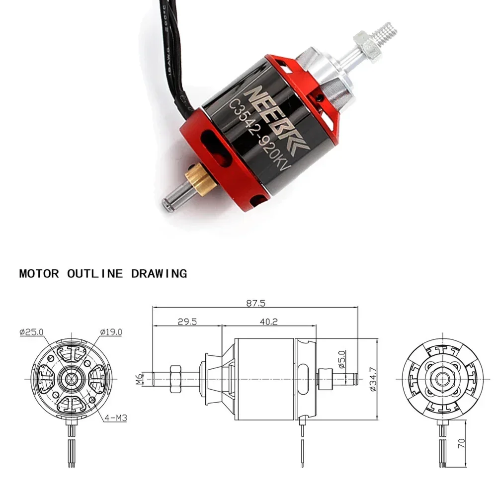 1/2/4 шт. 3542 920KV 1400KV Ou – обзор и цена Rc Plane Hobby Zone